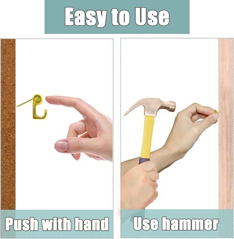 30 PCS Metal Push Pins Wall Tacks, Thumbtacks for Wall Hangings Decor, Heavy Duty Renter Friendly Decorative Picture Hangers, Small Hook Pins for Fabric Drywall Bulletin Cork Board Office Home in Kuwait