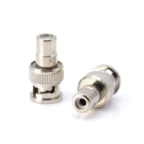 حزمة محول CIMPLE CO BNC إلى RCA ذكر إلى أنثى، 10 قطع، فضي معدني in Kuwait