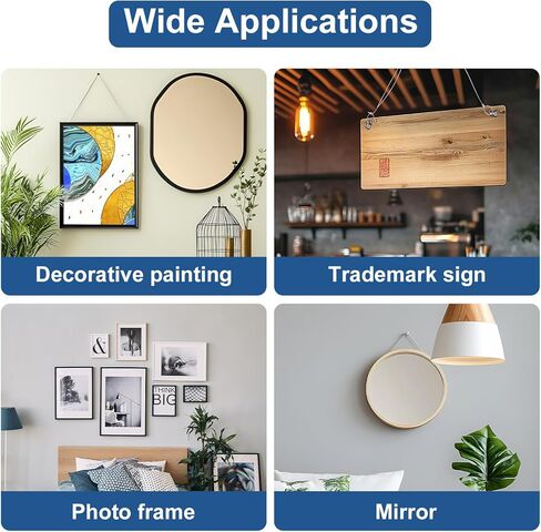 181 Pcs Zruosiniy Premium Picture Hanging Kit, 100FT Braided Hanging Wire, 60 D Ring Hangers with Screws, 60 Aluminum Crimping Sleeves, Heavy Duty for Frames, Mirrors, Canvas, Artwork & Home Decor in Kuwait