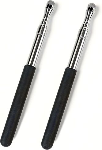 2PCS Telescopic Teacher Pointer 7.8–39.4 in for Whiteboards & Touchscreens, Extendable & Retractable, Nano Fiber Tip, Stainless Steel + PP Rod, Non-Slip Handle, Classroom & Meeting Presenter in Kuwait