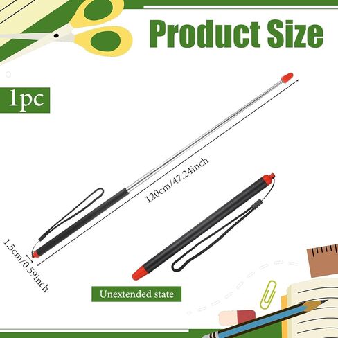 Expandable whiteboard Pointers, Telescopic Teachers Pointer Stick, Retractable Teaching-Pointer, Hand-Pointer Extendable, Pointer Finger Stick, Presentation Sticks for Office, Classroom (47 Inch) in Kuwait