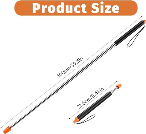 39" Retractable Teacher Pointer Stick for Classroom, Telescopic Teachers Pointer Stick, Extendable Whiteboard Pointers with Lanyard, Hand Pointers for School Office Presentation Teaching Whiteboard in Kuwait