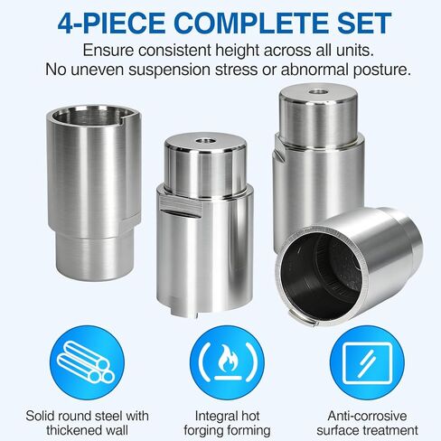 4 Pack Car Lift Extension Adapter, 3 Inch/70 mm Height Increase Heavy Duty Forged Steel 2 Inch/49 mm Diameter Socket Jack Pad Extender Set for 2 Post Auto Lift SUV Truck Garage Repair in Kuwait