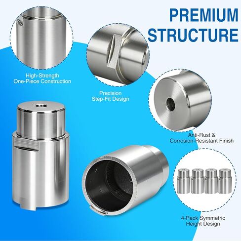 4 Pack Car Lift Extension Adapter, 3 Inch/70 mm Height Increase Heavy Duty Forged Steel 2 Inch/49 mm Diameter Socket Jack Pad Extender Set for 2 Post Auto Lift SUV Truck Garage Repair in Kuwait
