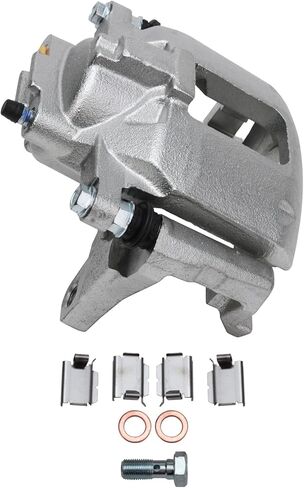 Detroit Axle - Front Brake Kit for 2009-2012 Dodge Journey Disc Brake Calipers w/Brackets Ceramic Brakes Pads w/Hardware 2010 2011 Replacement in Kuwait