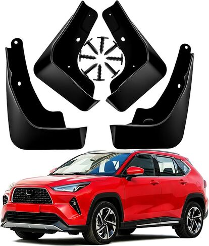 Mud Flaps Compatible with 2023-2025 Toyota Yaris Cross (Non GR) 4-PCS Splash Guards Set Front Rear for Yaris Cross Accessories,Custom Fit Durable Fender Protector Kit Mud Flaps Splash Guards in Kuwait