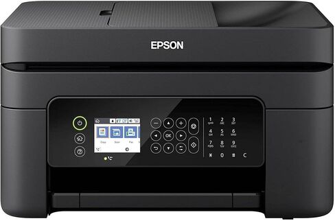 طابعة Epson Workforce WF-2850 الكل في واحد لاسلكية نافثة للحبر ملونة، أسود - طباعة مسح ضوئي ونسخ فاكس - 10 صفحة في الدقيقة، 5760 × 1440 نقطة في البوصة، طباعة تلقائية على الوجهين، 30 ورقة ADF، تنشيط صوتي، كابل طابعة Vertluna in Kuwait