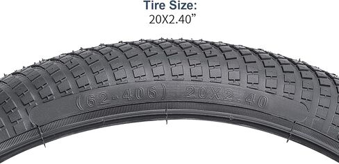 YUNSCM 2-PCS 20" Bike Tires 20x2.40/62-406 and 20" Bike Tubes Schrader Valve Compatible with Road Bike 20X2.4 20 x 2.40 Bicycle Tires and Tubes (Y-1226) in Saudi Arabia