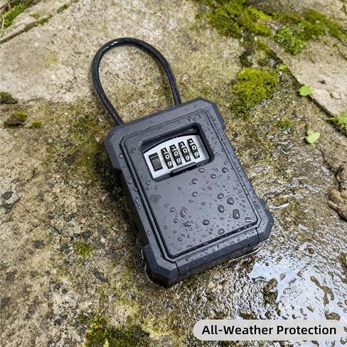 Magnetic Key Lock Box Features a Large N52 Industrial-strength Magnet, Magnet Key Holder with 4-digit Combination Lock for Under Cars, Indoors, Outside in Kuwait