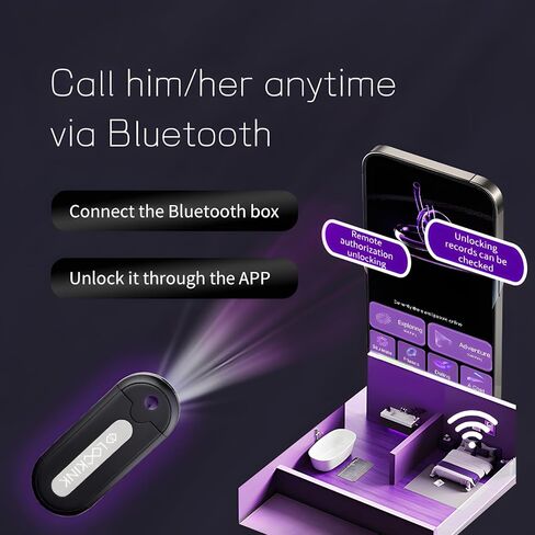 Smart Lock Box, Wireless Smart Key Lock Box with App Control, Share eKey, Wall Mount & Door Handle, Electronic Lock Key Box, Bluetooth in Kuwait