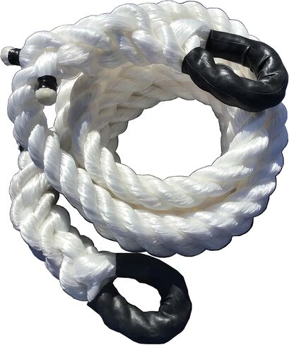حبل السحب الغربي TR-100 (من شركة Tow Rope) | سمك 3 1/2 بوصة | قوة الشد 80.000 رطل | طول القطع 30 قدم | قسط الانتعاش الحركي البولي بروبلين in Kuwait