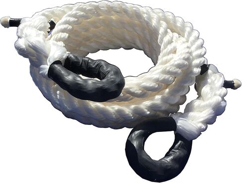 Western Tow Rope TR-45 (by The Tow Rope Company) | 1 5/8 Inch Thickness | 35,000 lbs Tensile Strength | Cut Length 30 Foot | Premium Polypropylene Kinetic Recovery in Kuwait