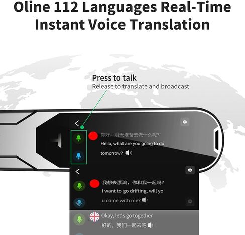 Translator Pen, Reading Pen for Dyslexia, Traductor De Voz Instantaneo, Pen Scanner Text to Speech Device, Scan Reader Pen OCR Digital Pen Reader, Wireless Translation Pen Scanner for Students Adults in Kuwait