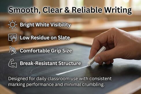 Journal -G White Indian Slate Clay Pencils - Edible Earthy To Eat slate Pica Rocks - Bulk, Comestible para comer New in Kuwait