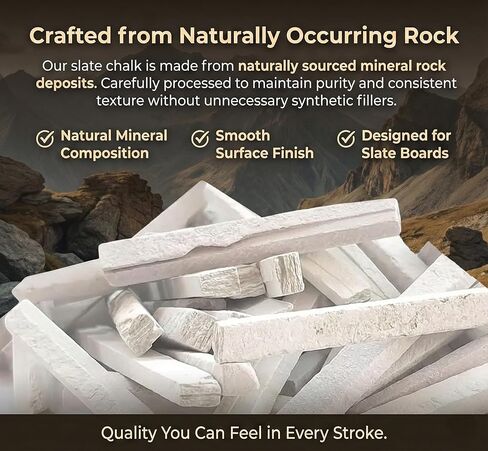 Journal -G White Indian Slate Clay Pencils - Edible Earthy To Eat slate Pica Rocks - Bulk, Comestible para comer New in Kuwait