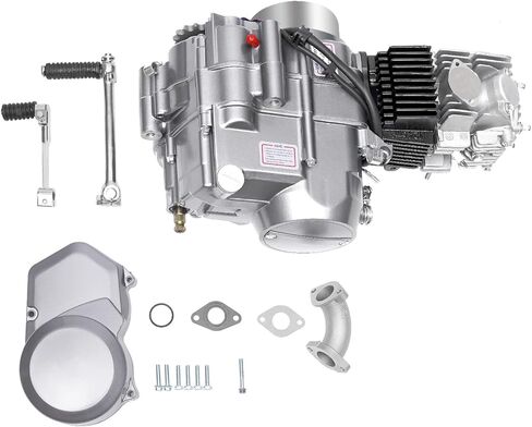 125CC ATV GO Kart Engine Motor Replacement Kit, 4-Stroke/Air Cooled Semi Auto Transmission W/Reverse Engine, Electric Start Engine Motor for Upgrading 50cc-110cc ATVs (US Stock) in Kuwait