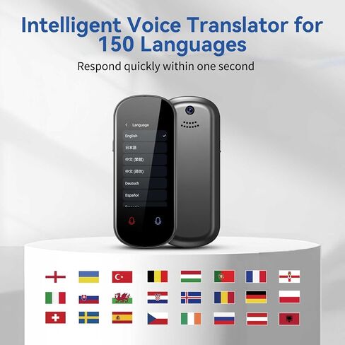 جهاز مترجم اللغة، 150 لغة مترجم صوتي في الوقت الحقيقي، ترقية ChatGpt AI Translator صوت / نص / صورة عبر الإنترنت دون اتصال مترجم ترجمة محمولة في اتجاهين للسفر وتعلم الأعمال in Kuwait