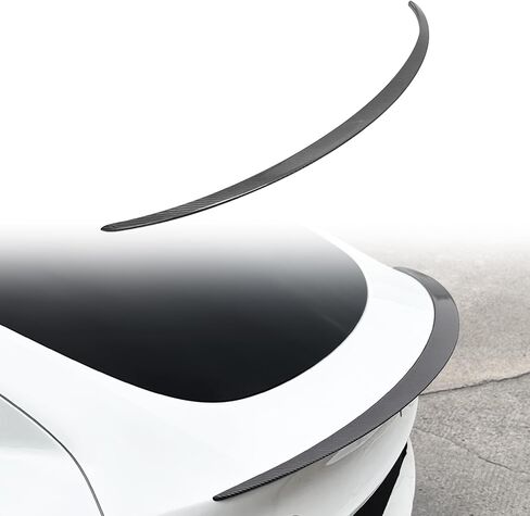 سبويلر مناسب لطراز Tesla Y 2020-2024، ترقية مادة ABS الخلفية سبويلر الجناح OEM شفة الجذع الخلفي، ملحقات الموديل Y، ألياف الكربون اللامعة in Kuwait