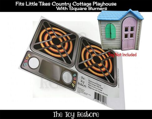 ملصقات استعادة الألعاب تناسب الشعلات المربعة لبيت اللعب من Little Tikes Country Cottage in Kuwait