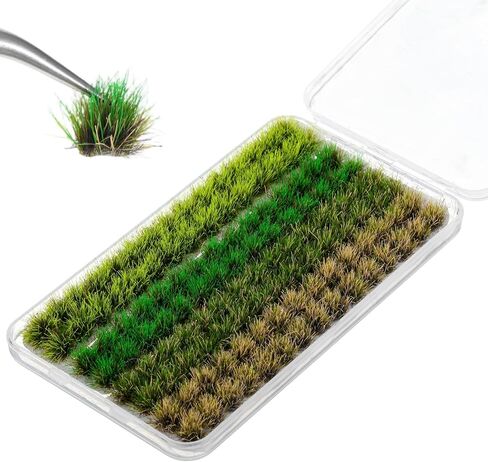 120 PCS Diorama Grass, Static Grass Tuft Miniature ModelGrass for Diorama, Landscape Railroad, Train Scenery, War Gaming Terrain, DIY Landscape in Kuwait