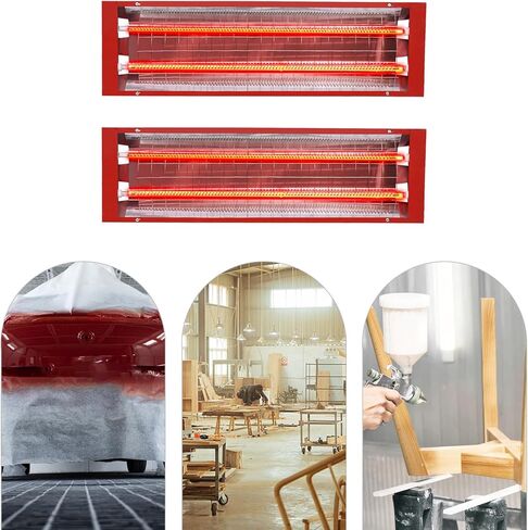 2PCS Baking Infrared Paint Curing Lamps Set, 2000W Automotive Heater Lights for Automotive Body Repair Paint Curing Systems Drying & Repair - Heating Area About 1m³/35.3ft³ in Kuwait