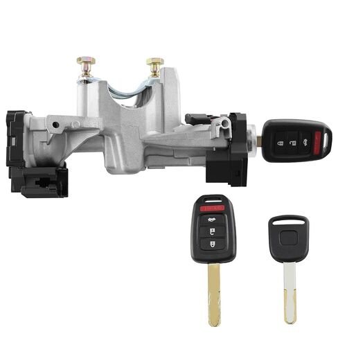 Ignition Lock Cylinder Assembly (NO TRANSCEIVER) with Two Keys Shells (NO Electronics, ONLY Key Shells) and One Transponder Chip Key Compatible with Honda HRV HR-V 2016 2017 2018 2019 2020 2021 2022 in Kuwait