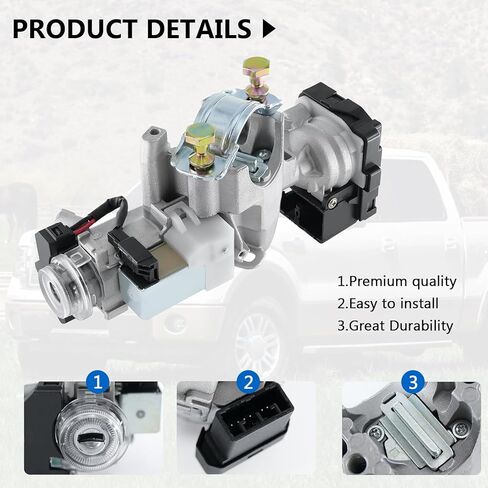 Ignition Lock Cylinder Assembly (NO TRANSCEIVER) with Two Keys Shells (NO Electronics, ONLY Key Shells) and One Transponder Chip Key Compatible with Honda HRV HR-V 2016 2017 2018 2019 2020 2021 2022 in Kuwait