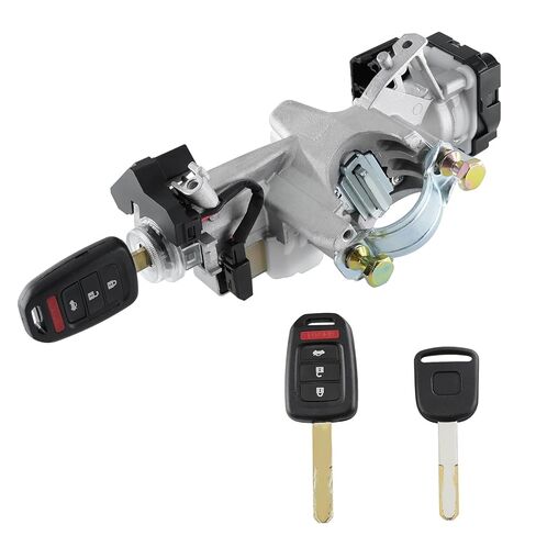 Ignition Lock Cylinder Assembly (NO TRANSCEIVER) with Two Keys Shells (NO Electronics, ONLY Key Shells) and One Transponder Chip Key Compatible with Honda HRV HR-V 2016 2017 2018 2019 2020 2021 2022 in Kuwait