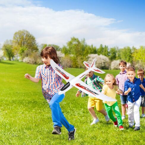 BESPORTBLE 2 Pack Kids Foam Airplane Toys 39 Inch Hand Throw Glider Planes for Outdoor Play and Hand-Eye Coordination in Kuwait