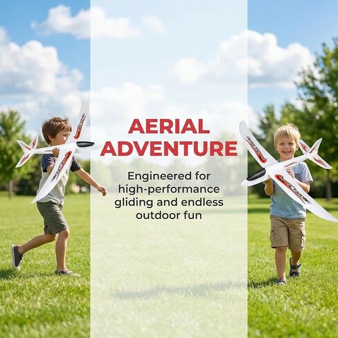 BESPORTBLE 2 Pack Kids Foam Airplane Toys 39 Inch Hand Throw Glider Planes for Outdoor Play and Hand-Eye Coordination in Kuwait