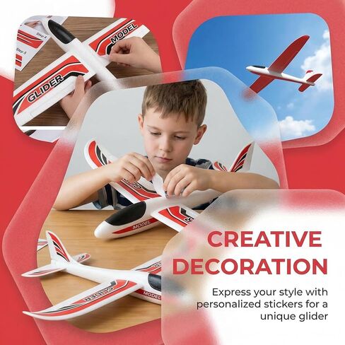 BESPORTBLE 2 Pack Kids Foam Airplane Toys 39 Inch Hand Throw Glider Planes for Outdoor Play and Hand-Eye Coordination in Kuwait