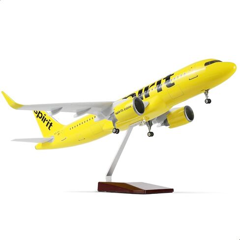 مقياس كبير 1/80 متوافق مع نموذج طائرة Spirit A320 مع حامل (18.5 بوصة طول) لنموذج طائرة Airbus A320 الراتنج هدية تذكارية للطيران للبالغين، ديكور سطح المكتب للمنزل أو المكتب in Kuwait