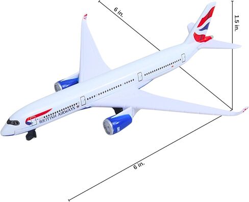 Daron British Airways A350 Single Plane Die-Cast Metal Collectible Airplane Toy with Plastic Parts, Authentic British Airways Livery, for Ages 3+ in Kuwait