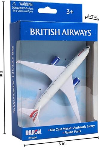 Daron British Airways A350 Single Plane Die-Cast Metal Collectible Airplane Toy with Plastic Parts, Authentic British Airways Livery, for Ages 3+ in Kuwait