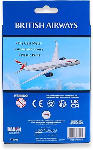 Daron British Airways A350 Single Plane Die-Cast Metal Collectible Airplane Toy with Plastic Parts, Authentic British Airways Livery, for Ages 3+ in Kuwait