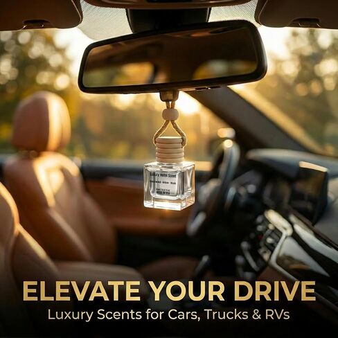 Air Jungles Hanging Car Air Freshener Diffuser 3 Count, Luxury Hotel Scent with Cedarwood Amber and Musk Notes, Natural Essential Oil, Long Lasting Odor Eliminator, Made In USA in Kuwait