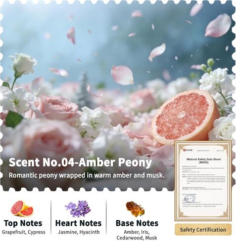 إعادة تعبئة معطر هواء السيارة، زيت عطري بدون ماء، فقط لمعطر هواء السيارة الذكية SSCILIFE، رقم 04 الفاوانيا العنبر in Kuwait