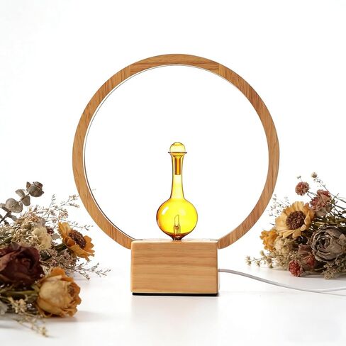 ناشر روائح الزيوت العطرية بدون ماء - ناشر روائح العلاج العطري الفاخر من الزجاج الخشبي الكهربائي بالموجات فوق الصوتية لغرفة النوم المنزلية، ناشر روائح عطرية بالهواء البارد الذكي in Kuwait