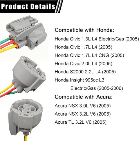 CONB11322 مستشعر الضغط المنوع (MAP) موصل الأسلاك متوافق مع Honda Civic S2000 Insight Acura NSX TL 2005 2006 يستبدل S2547 PT2532 EC2468 in Kuwait