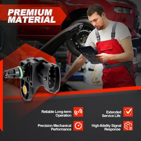 مستشعر MAP الضغط المطلق المنوع: متوافق مع Ford 2011-20 F150 V6 3.5L V8 5.0L, 2015-21 Transit-150 V6 3.5L,Chevrolet 2004-06 Astra L4 2.4L/2.0L,Fiat 2017 500 L4 1.4L,Ram 2015-17 700 لتر 4 1.6 لتر in Kuwait
