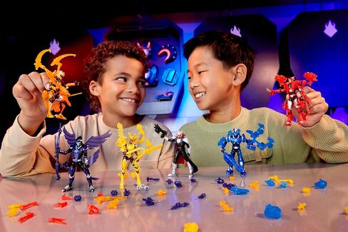 Triceratops Pilot (TJ) Action Figure Toy, 3.75-Inch Poseable Figure with Interchangeable Armor Pieces and Transforming Weapon, Kids, Boy, Girls, Ages 6+ in Kuwait