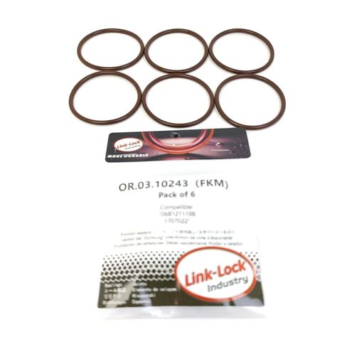 6PCS OR.03.10243 FKM Viton Sealing O-Ring Kit of Thermostat housing 06B121119B 1707022 for Audi-ALT AXW BHZ ALZ AXX BKB AMB BEX for Skoda-BLR for VW-ALT BWA in Kuwait