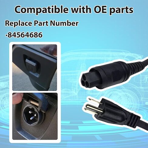 84564686 Engine Block Coolant Heater Cable Cord Compatible with Chevrolet 2019-2023 Silverado 1500/LD/LTD, for 2020-2024 GM 2500/3500 HD Duramax Trucks, for Buick Cadillac 2019-2022 in Kuwait