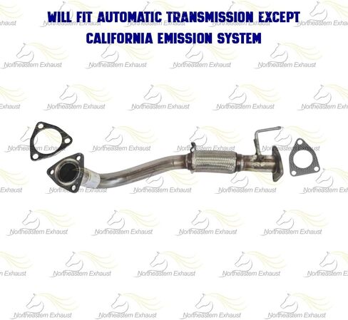 أنبوب العادم الأمامي المرن متوافق مع 1998-2002 Honda Accord 2.3L | ستانلس ستيل | العادم الشمالي الشرقي | جوانات مجانية متضمنة | استبدال مباشر مناسب in Kuwait