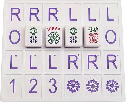 لوحة تدريب Mahjong Solo - مدرب منفرد مطبوع ثلاثي الأبعاد مع دليل RLO Charleston و24 فتحة - مساعد تدريب لتعلم 2026 أنماط بطاقات جديدة، أداة استراتيجية للمبتدئين والمحترفين in Kuwait