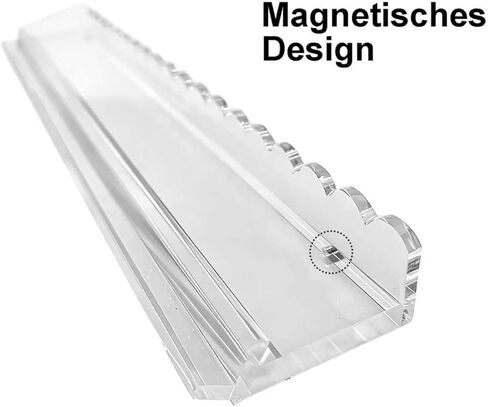 American Mahjong Racks with Pushers, Premium Heavy-Duty Clear Acrylic Tile Holders with Smooth Slide Push Bars, Non-Slip Durable Game Accessory Set for Easy Gameplay, 4-Pack in Kuwait