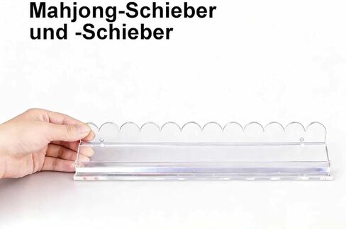 American Mahjong Racks with Pushers, Premium Heavy-Duty Clear Acrylic Tile Holders with Smooth Slide Push Bars, Non-Slip Durable Game Accessory Set for Easy Gameplay, 4-Pack in Kuwait