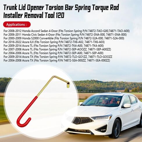 120° Trunk Lid Opener Torsion Bar Spring Installer/Remover Tool, Fit for Honda Accord Sedan 2008-2012 Civic Sedan 2006-2011, for Acura ILX TL TSX Replacement 07AAF-SNAA100 07AAFSNAA100 in Kuwait
