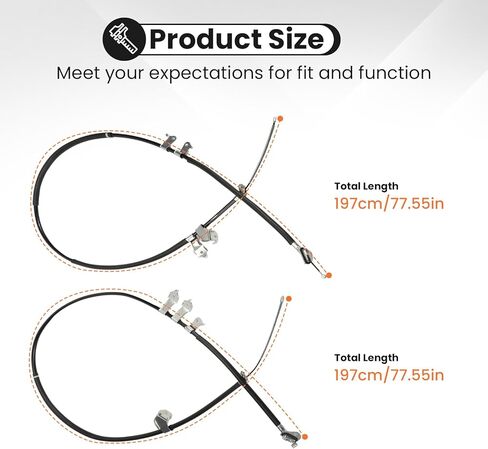 2 Packs 464300R012 Parking Brake Cable Compatible with RAV4 2011-2018 Rear Left and Right ‎46430-0R013 in Kuwait