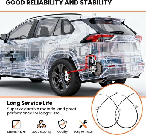 2 Packs 464300R012 Parking Brake Cable Compatible with RAV4 2011-2018 Rear Left and Right ‎46430-0R013 in Kuwait
